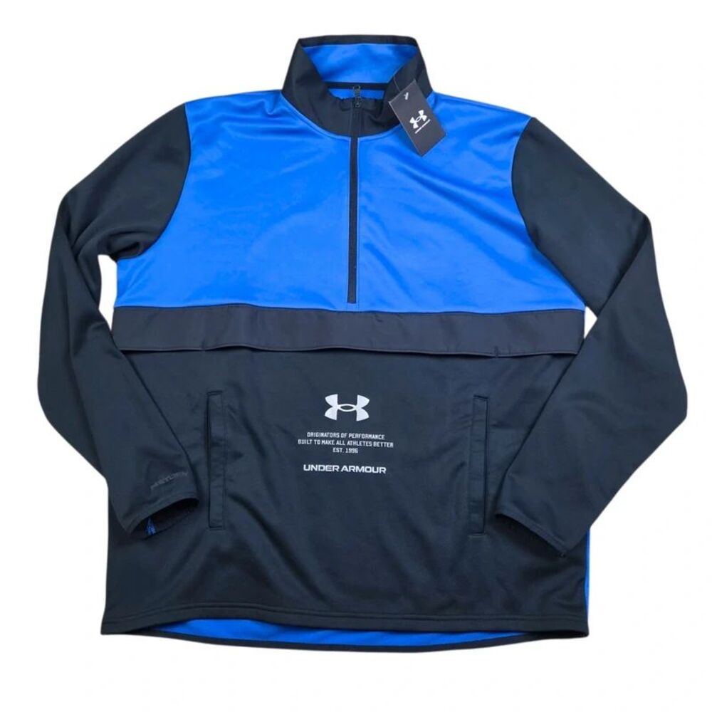 Under Armour Men's Armour Fleece Storm ½ Zip Pullover blue black